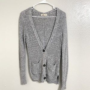 🤍 Hollister grey knit cardigan